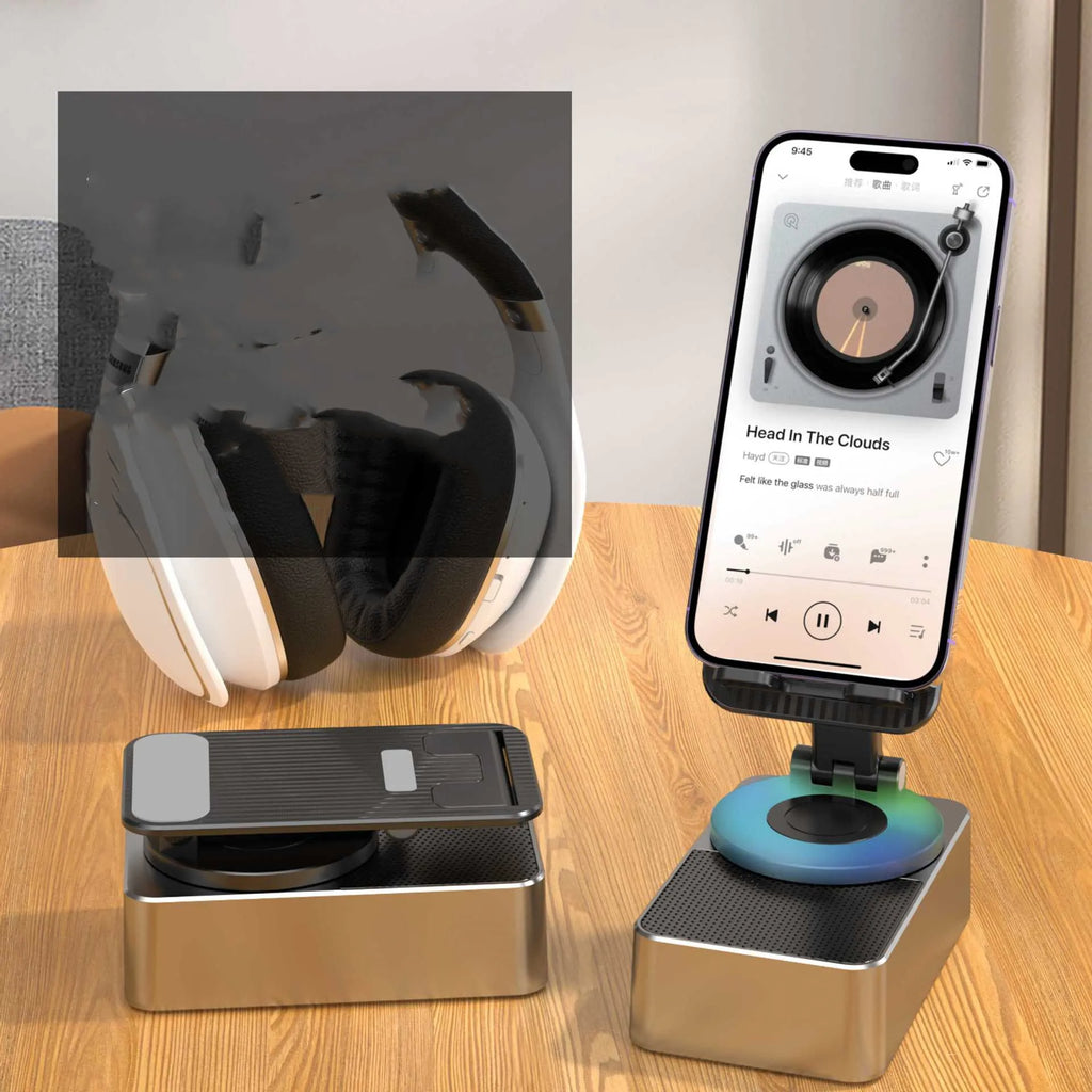 Mobile Phone Bracket Audio Two-in-one Rotating Foldable Stand