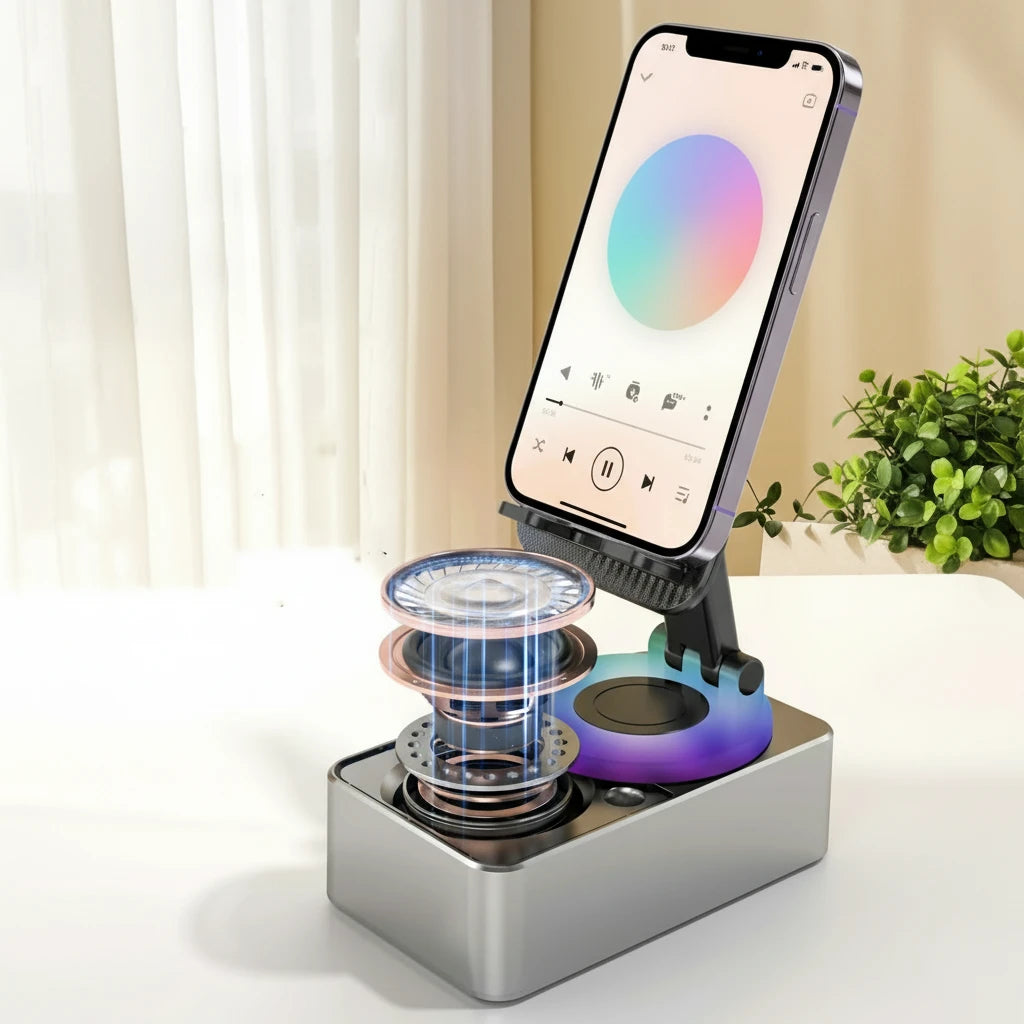 Mobile Phone Bracket Audio Two-in-one Rotating Foldable Stand